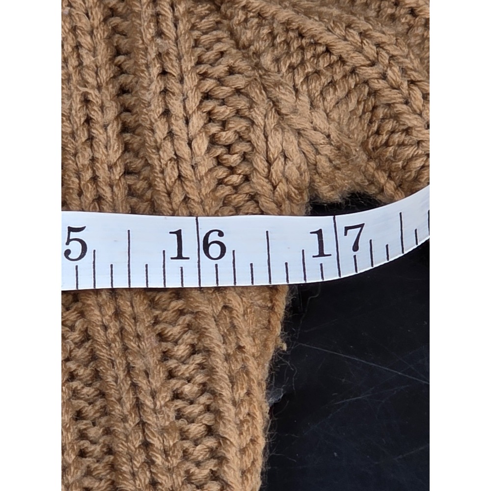 Cavalini Long Knit Cardigan Acrylic Brown Button Front Medium Fall/ Winter/Summe - Picture 5 of 9